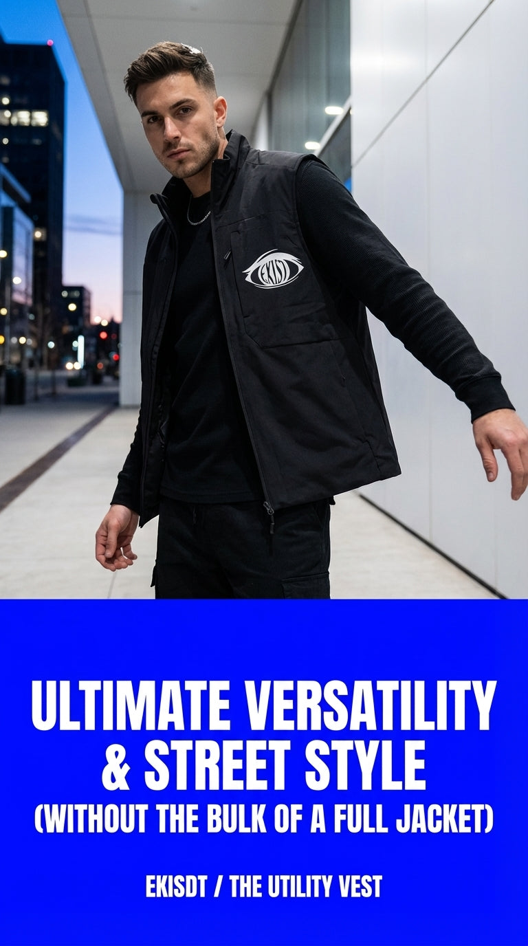 Unisex three pocket zipper vest