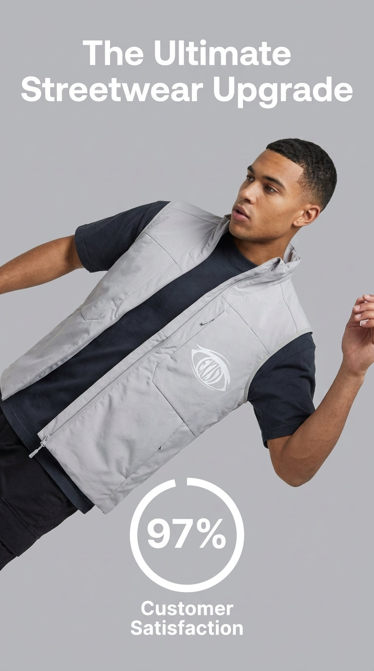 Unisex three pocket zipper vest