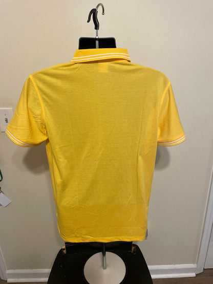 Unisex three button up yellow collar shirt