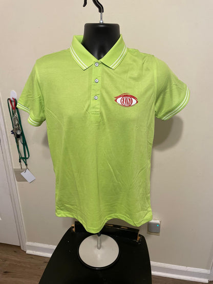 Unisex three button up yellow collar shirt