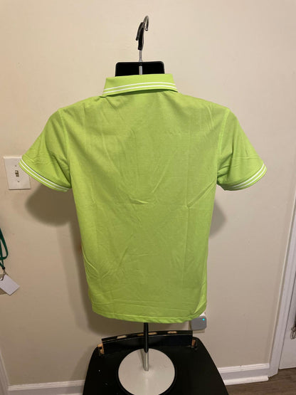 Unisex three button up yellow collar shirt